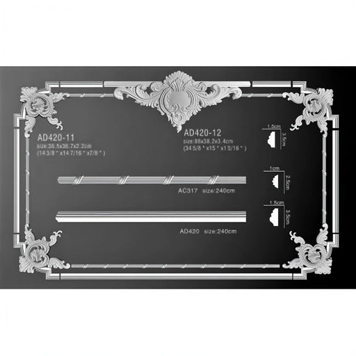 Molding poliuretan AD420 (3.5cm) (2m)