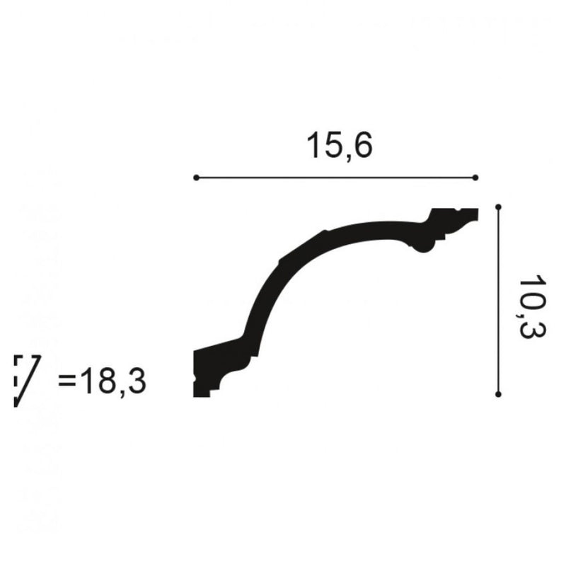 Bagheta poliuretan C217 (15.6cm) (2m)