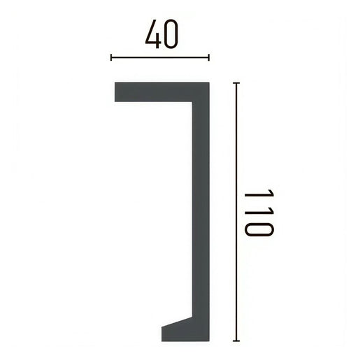 Bagheta poliuretan P890 (11 x 4 x 200cm)