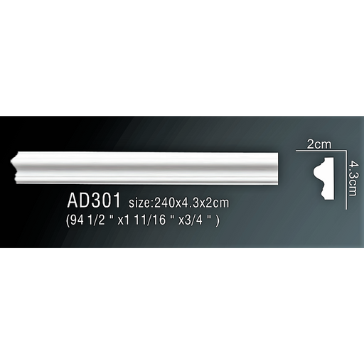 Brâu decorativ din poliuretan AD301