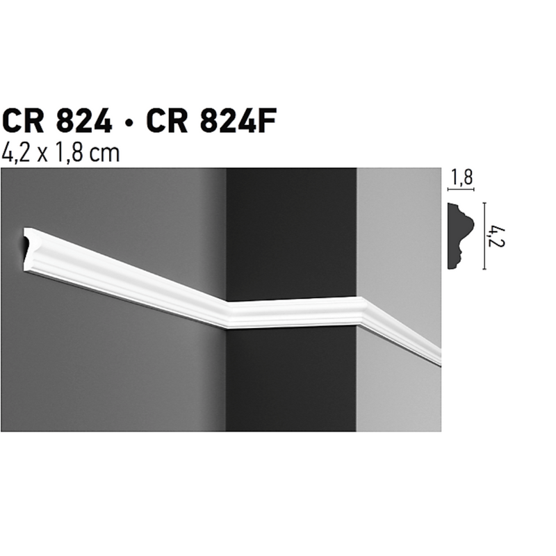 Brâu decorativ din poliuretan CR824
