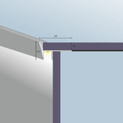 CT10L Profil aluminiu Silver Matt