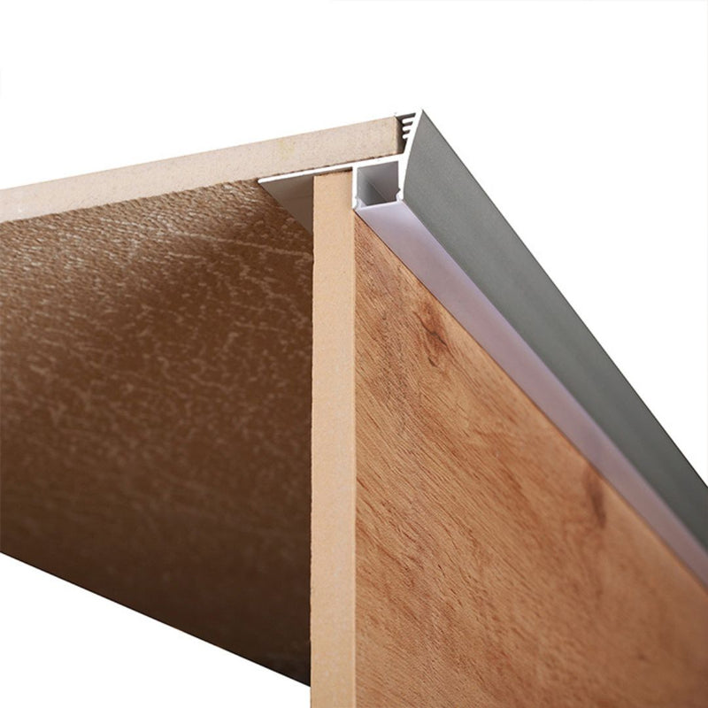 CT10L Profil aluminiu cu bandă difuzie LED pentru trepte, Silver Matt, Chisinau