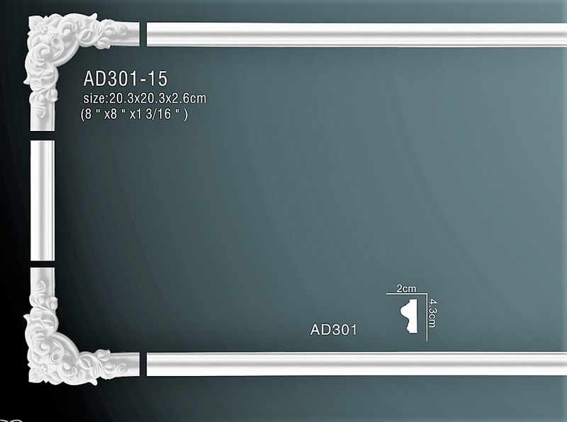 Coltar decorativ din poliuretan AD301