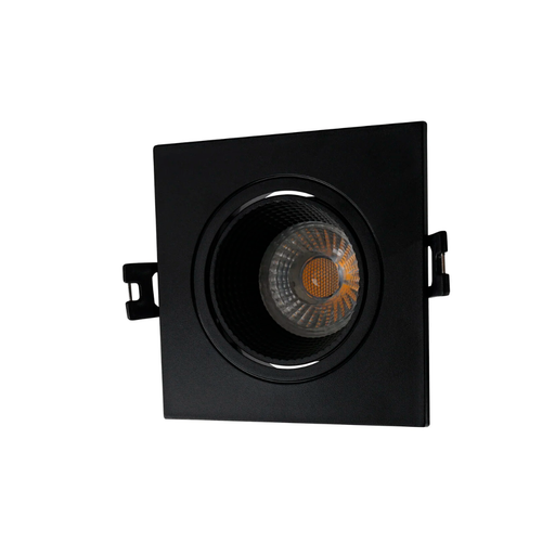 DK/EU-3071-BK, GU10, спот встраиваемый, черный, пластик, квадратный