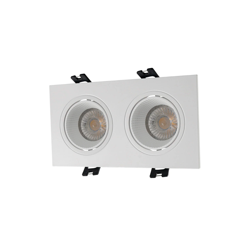 DK/EU-3072-WH, GU10, спот встраиваемый, белый, пластик, квадратный