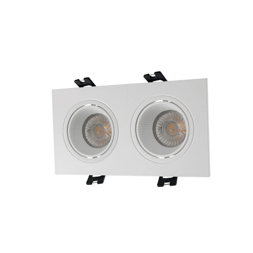 DK/EU-3072-WH, GU10, спот встраиваемый, белый, пластик, квадратный
