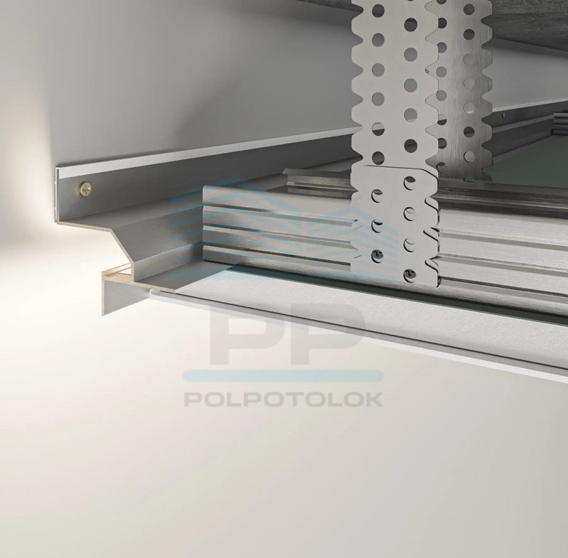 Profil tip ascuns din aluminiu AST12B PP Negru 2500mm