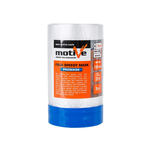 Folia cu bandă mascare Speedy Mask Promask 1500mm x 20m Motive
