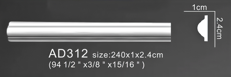 Molding poliuretan AD312 (2.4 x 1 x 240cm)