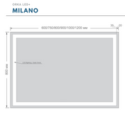 Oglinda Orka LED+ Milano Antiaburire PHK010503