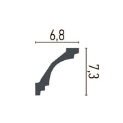 Bagheta poliuretan P807 (7.3 x 6.8 x 200cm)