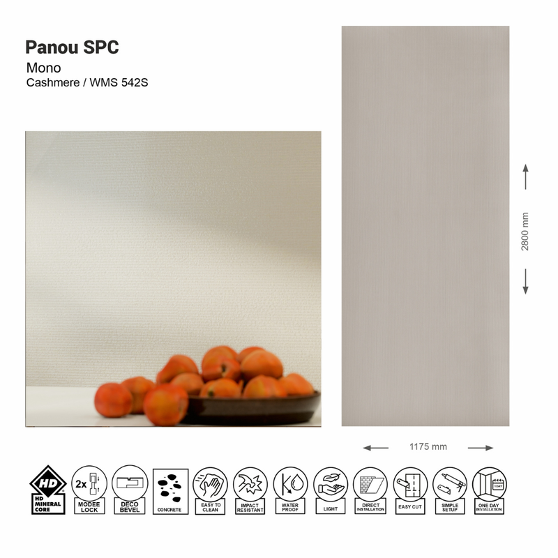 Стеновая панель SPC Mono Cashmere WMS 542S (Made in EU)