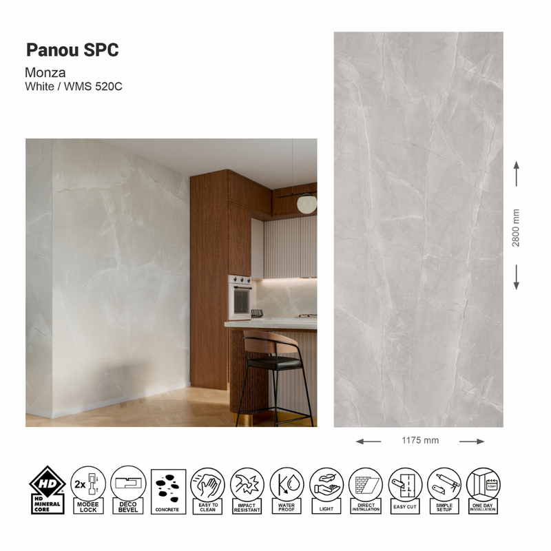 Стеновая панель SPC Monza White WMS 520C