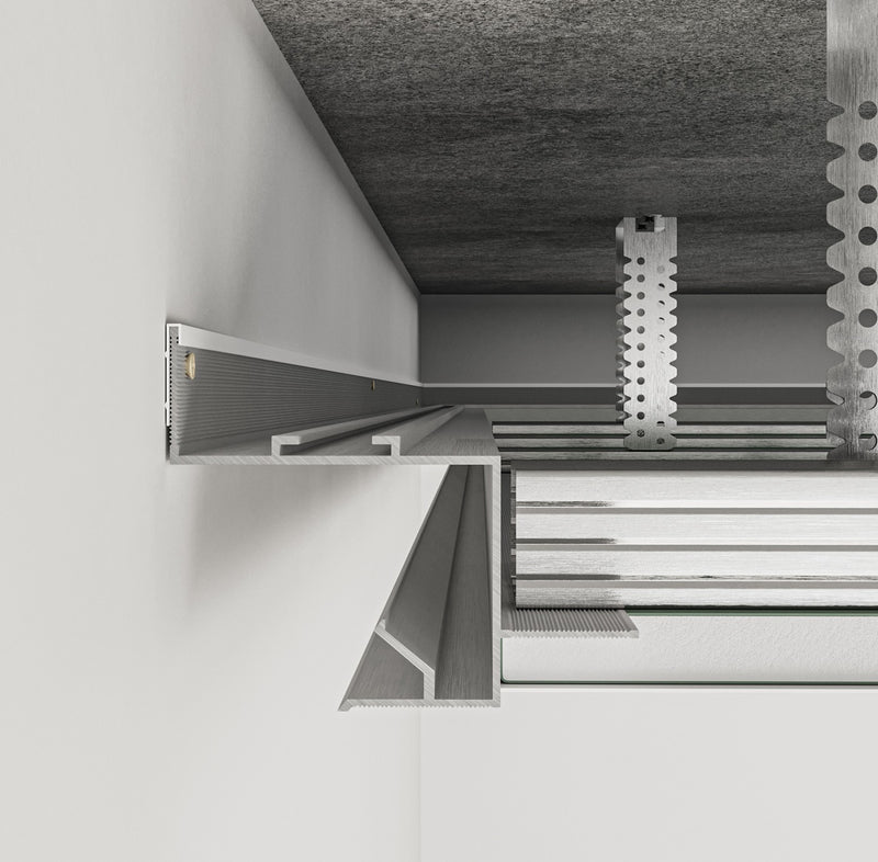 Profil tip ascuns din aluminiu AST30B Negru 2500mm