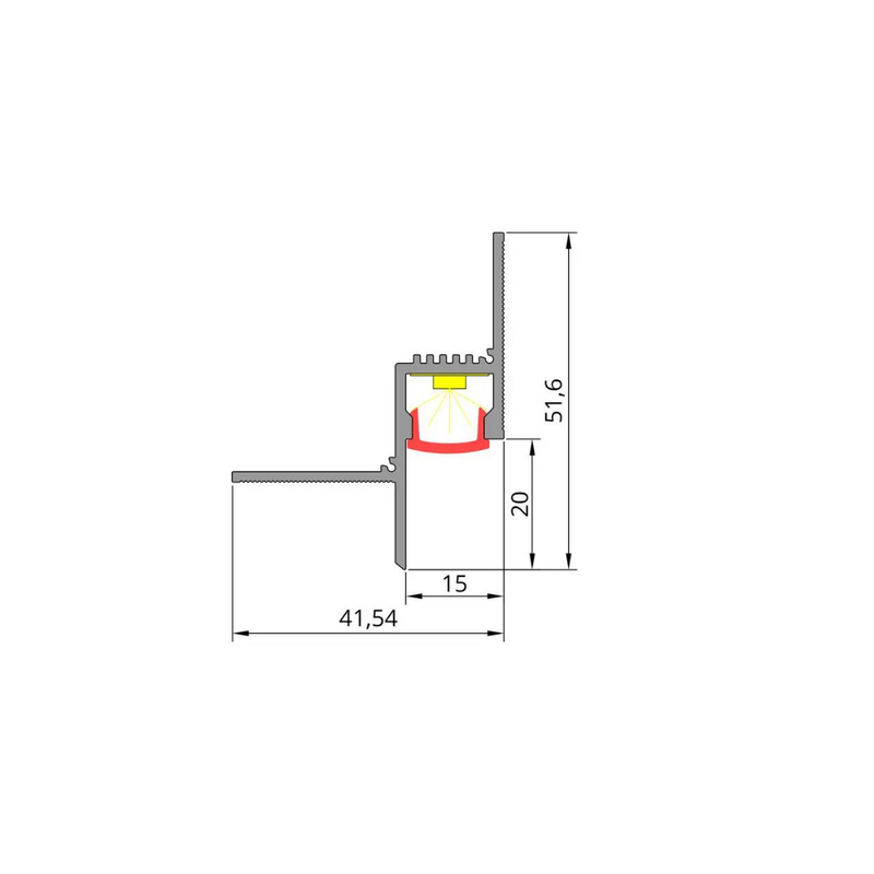 Profil din aluminiu F2.1320L12 (3m)