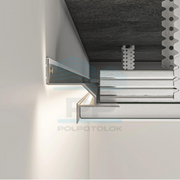 Profil tip ascuns din aluminiu AST12B PP Negru 2500mm