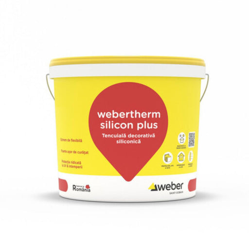 Декоративная штукатурка webertherm silicon plus 1.5мм, 25кг