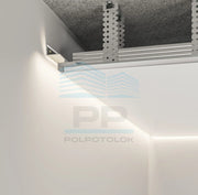 Profil tip ascuns din aluminiu AST12B PP Negru 2500mm