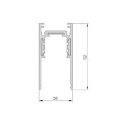 Șina magnetica negru CABM1000 Feron