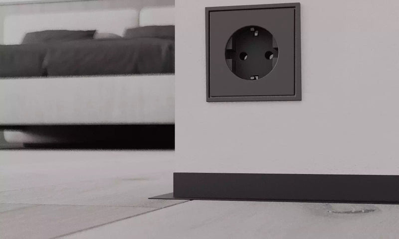 AL16×20 Mini plintă pentru pardoseli, Black Matt, 2.5m