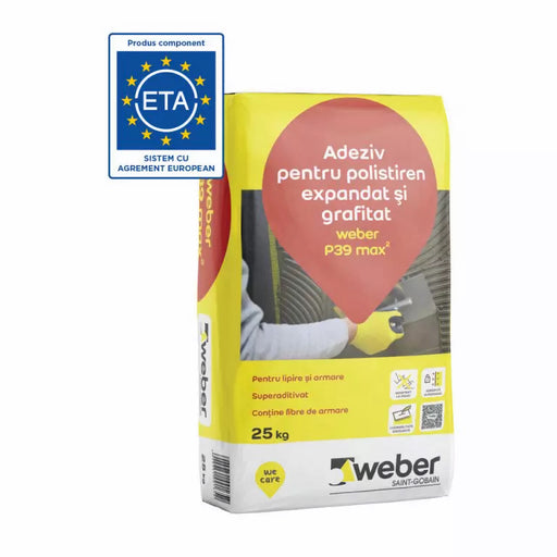 Adeziv pentru polistiren expandat şi grafitat Weber P39 max², 25kg
