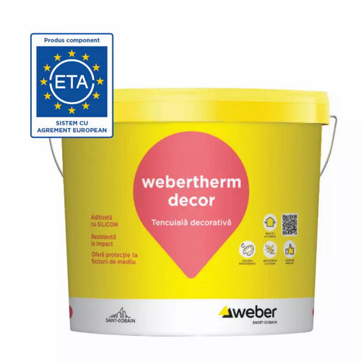Tencuială decorativă silicon webertherm decor 25kg