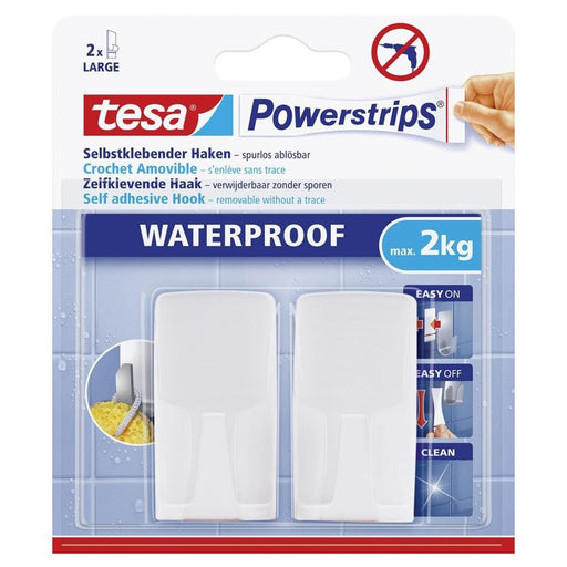 Cârlige autoadezive WaterProof alb 2buc