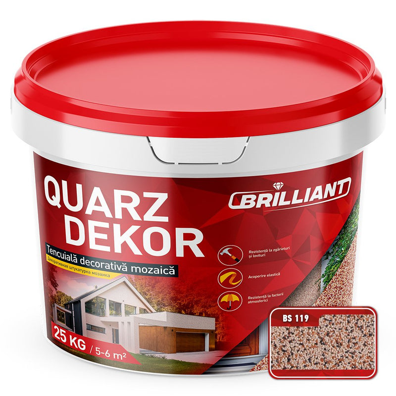 Tencuială decorativă mozaică Quarz Dekor 25kg