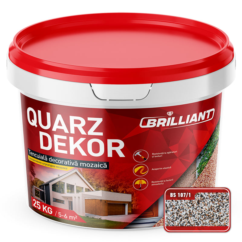 Tencuială decorativă mozaică Quarz Dekor 25kg