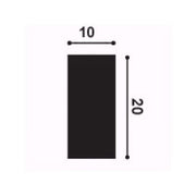 Baghet Duropolymer SX194 SQUARE 1x2x2000mm