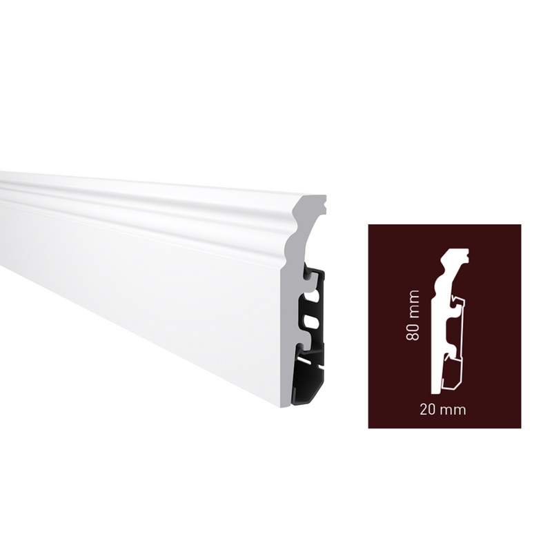 Plinta VЕGА P0830 (8cm) (2.4m) ARBITON