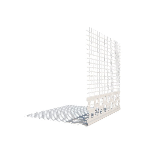 Cornier din PVC perforat cu plasă 14 cm