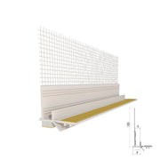 Profil din PVC cu plasă, autoadeziv, pentru geam, 6 mm