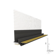 Profil din PVC cu plasă, autoadeziv, pentru geam, 6 mm