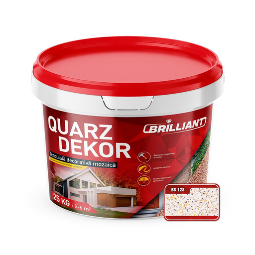 Tencuială decorativă mozaică Quarz Dekor 25kg