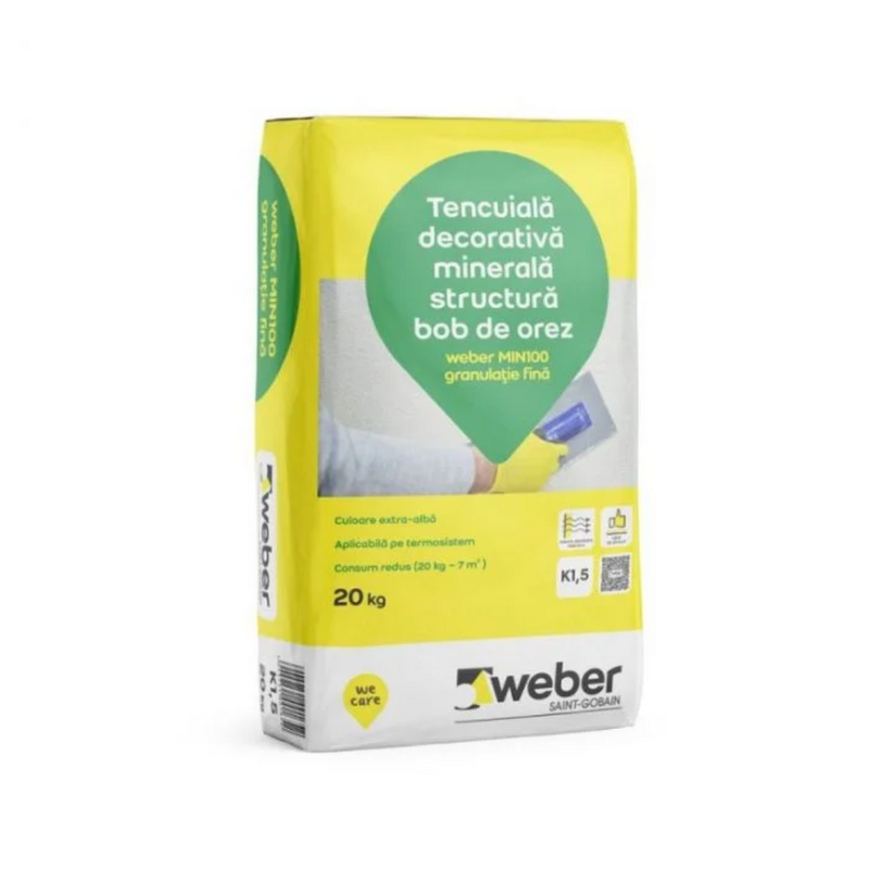 Tencuială minerală decorativă weber min100