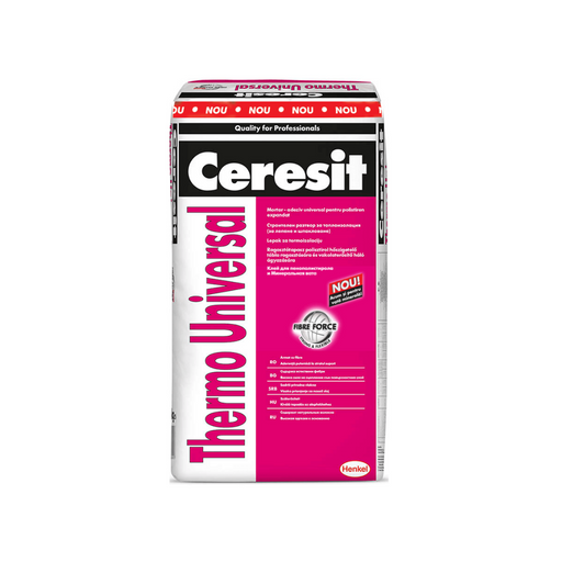 Adeziv si masa de spaclu Ceresit Thermo Universal. Alb. 25 kg
